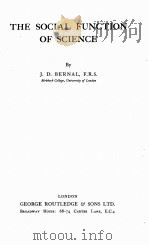 THE SOCIAL FUNCTION OF SCIENCE（1942 PDF版）