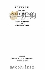 SCIENCE AND THE SPIRIT OF MAN A NEW ORDERING OF EXPERIENCE（1933 PDF版）