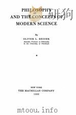 PHILOSOPHY AND THE CONCEPTS OF MODERN SCIENCE（1935 PDF版）
