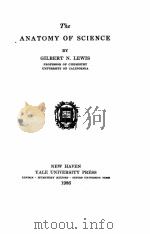 THE ANATOMY OF SCIENCE（1926 PDF版）