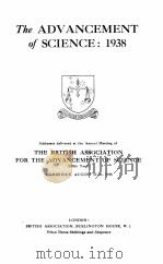 THE ADVANCEMENT OF SCIENCE：1938（ PDF版）