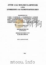 LANDOLT-BORNSTEIN BAND I ATOM-UND MOLEKULARPHYSIK TEIL 5 ATOMKERNE UND ELEMENTARTEILCHEN 1952 PDF电子版封面