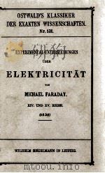 EXPERIMENTAL-UNTERSUCHUNGEN UBER ELEKTRICITAT 1902 PDF电子版封面