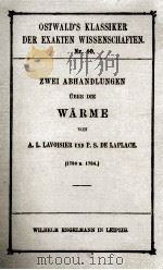 ZWEI ABHANDLUNGEN UBER DIE WARME（1892 PDF版）