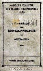 ABHANLUNGEN ZUR KRISTALLOGRAPHIE 1906 PDF电子版封面