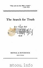 THE SEARCH FOR TRUTH 1934 PDF电子版封面
