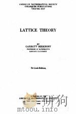 LATTICE THEORY 1948 PDF电子版封面