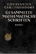 GESAMMELTE MATHEMATISCHE SCHRIFTEN 1904 PDF电子版封面