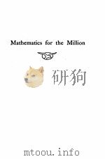 MATHEMATICS FOR THE MILLION（1943 PDF版）