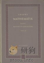 MATHEMATIK BAND I ARITHMETIK UND ALGEBRA TEIL 2 PDF电子版封面