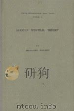 MODERN SPECTRAL THEORY 1950 PDF电子版封面