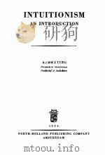 INTUITIONISM AN INTRODUCTION（1956 PDF版）