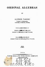 ORDINAL ALGEBRAS 1956 PDF电子版封面 ALFRED TARSKI