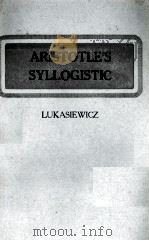 ARISTOTLE‘S SYLLOGISTIC 1951 PDF电子版封面