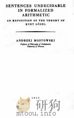 SENTENCES UNDECIDABLE IN FORMALIZED ARITHMETIC 1952 PDF电子版封面