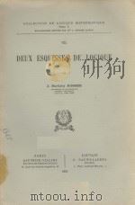 DEUX ESQUISSES DE LOGIQUE（1955 PDF版）