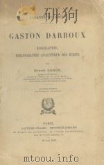 GASTON DARBOUX 1913 PDF电子版封面 ERNEST LEBON