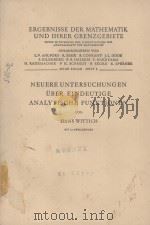 NEUERE UNTERSUCHUNGEN UBER EINDEUTIGE ANALYTISCHE FUNKTIONEN（1955 PDF版）