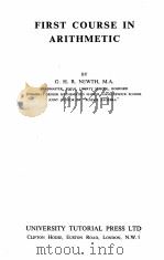 FIRST COURSE IN ARITHMETIC（1958 PDF版）