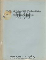 TABLE OF SALVO KILL PROBABILITIES FOR SQUARE TARGETS 1954 PDF电子版封面