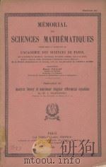 MEMORIAL DES SCIENCES MATHEMATIQUES FASCICULE XC 1938 PDF电子版封面
