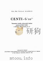 CENTI-6/10CC 1960 PDF电子版封面 VACLAV ELZNIC