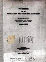 PROCEEDINGS OF THE ASSOCIATION FOR COMPUTING MACHINERY PDF电子版封面
