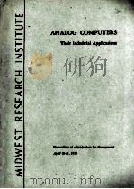 ANALOG COMPUTERS THEIR INDUSTRIAL APPLICATIONS（1956 PDF版）