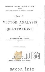 VECTOR ANALYSIS AND QUATERNIONS FOURTH EDITION（1906 PDF版）