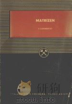 MATRIZEN 1 LEHRBRIEF 1960 PDF电子版封面