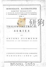 TRIGONOMETRICAL SERIES 1935 PDF电子版封面