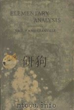 ELEMENTARY ANALYSIS（1910 PDF版）