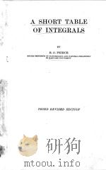 A SHORT TABLE OF INTEGRALS THIRD REVISED EDITION PDF电子版封面 B.O. PEIRCE