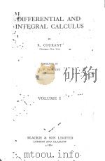 DIFFERENTIAL AND INTEGRAL CALCULUS VOLUME I（1934 PDF版）
