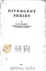 DIVERGENT SERIES 1948 PDF电子版封面 G.H. HARDY