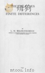THE CALCULUS OF FINITE DIFFERENES 1951 PDF电子版封面