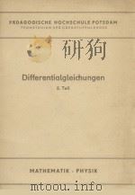 DIFFERENTIALGLEICHUNGEN TEIL II 1957 PDF电子版封面