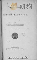 INTRODUCTION TO INFINITE SERIES THIRD EDITION 1928 PDF电子版封面