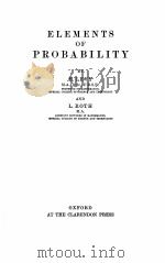 ELEMENTS OF PROBABILITY PDF电子版封面 H. LEVY AND L. ROTH