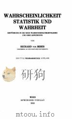 WAHRSCHEINLICHKEIT STATISTIK UND WAHRHEIT（1951 PDF版）