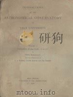 TRANSACTIONS OF THE ASTRONOMICAL OBSERVATORY OF YALE UNIVERSITY VOLUME 5（1926 PDF版）
