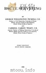 ROUTE SURVEYING FIRST EDITION 1935 PDF电子版封面