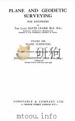 PLANE AND GEODETIC SURVEYING VOLUME ONE（1946 PDF版）