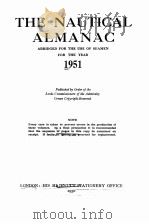 THE NAUTICAL ALMANAC 1951 1950 PDF电子版封面