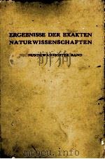 ERGEBNISSE DER EXAKTEN NATURWISSENSCHAFTEN NEUNUNDZWANZIGSTER BAND（1956 PDF版）
