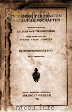 ERGEBNISSE DER NATURWISSENSCHAFTEN DREIUNDZWANZIGSTER BAND（1950 PDF版）