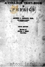 A COLLEGE TEXT-BOOK OF PHYSICS FIFTH EDITION PDF电子版封面 ARTHUR L. KIMBALL