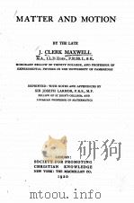 MATTER AND MOTION（1920 PDF版）