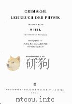 GRIMSEHL LEHRBUCH DER PHYSIK DRITTER BAND 1955 PDF电子版封面
