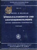 SPIEGELGALVANOMETER UND LICHTZEIGERINSTRUMENTE 1957 PDF电子版封面